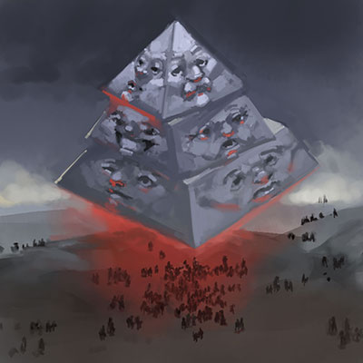 Stone Face Pyramid, designed for UnityFive's personal project